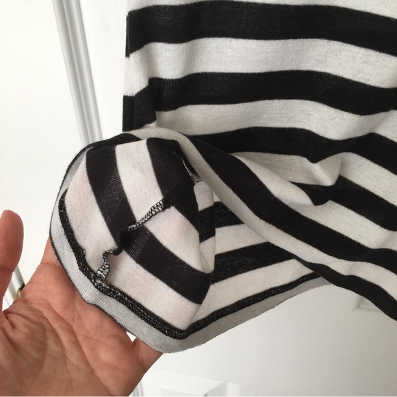 Black and White Striped Express Tee - Picture 9 of 13